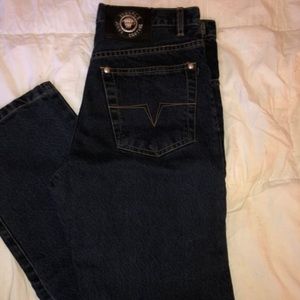 Versace couture dark blue denim jeans